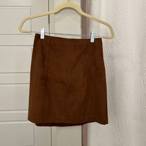 Abercrombie & Fitch Vegan Suede Mini Skirt